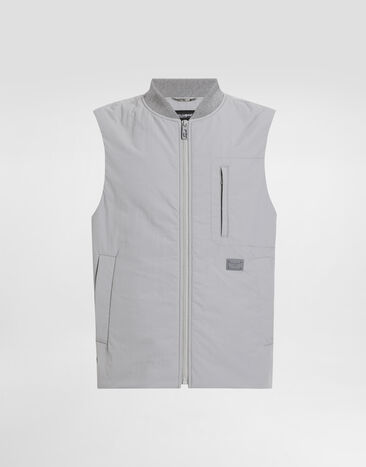 Dolce & Gabbana Padded technical fabric vest with tag Black G9BOATGJ218