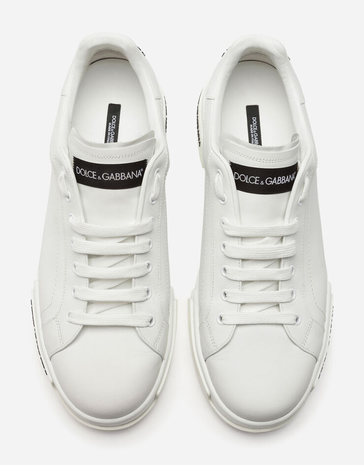 Dolce & Gabbana Zapatilla Portofino de napa de becerro Blanc CS2332AA335