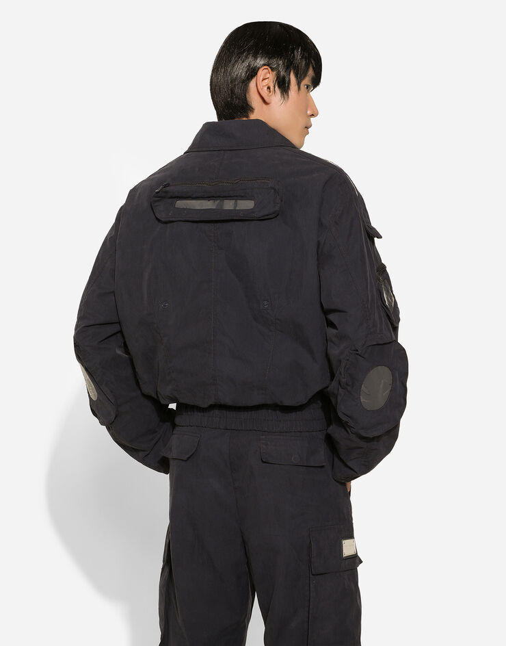Lined bomber jacket with patch pockets in Blue for Men Dolce&Gabbana®