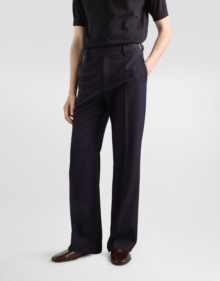 Dolce & Gabbana Virgin wool trousers Blue GP110TFU2YW