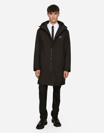 Dolce & Gabbana パーカ ナイロン フード＆ロゴプレート ブラック G9YF7TGG722