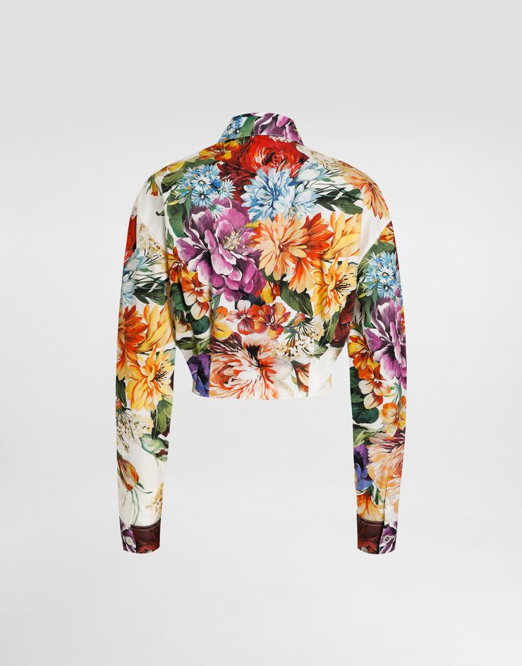 Dolce & Gabbana Flower bouquet-print poplin shirt Print F5P61THS5TR