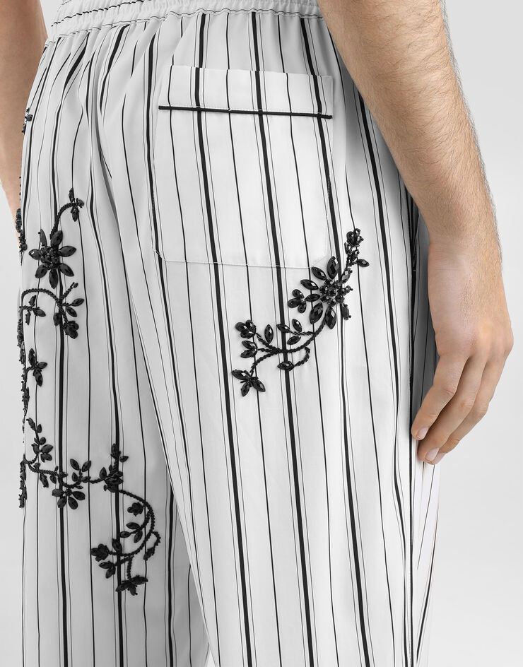 Dolce & Gabbana Vanity trousers with embroidery Multicolor GVRMAZGK184