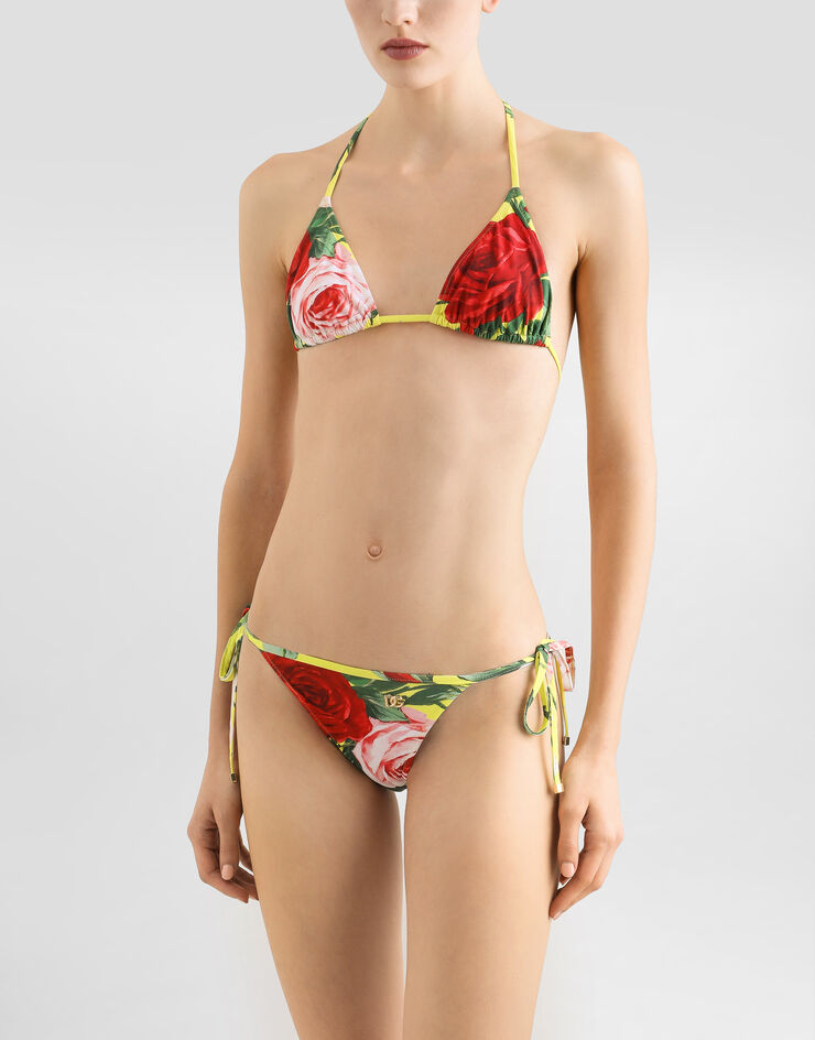 Dolce & Gabbana 花束印花三角比基尼套装 版画 O8A02JFSG9T