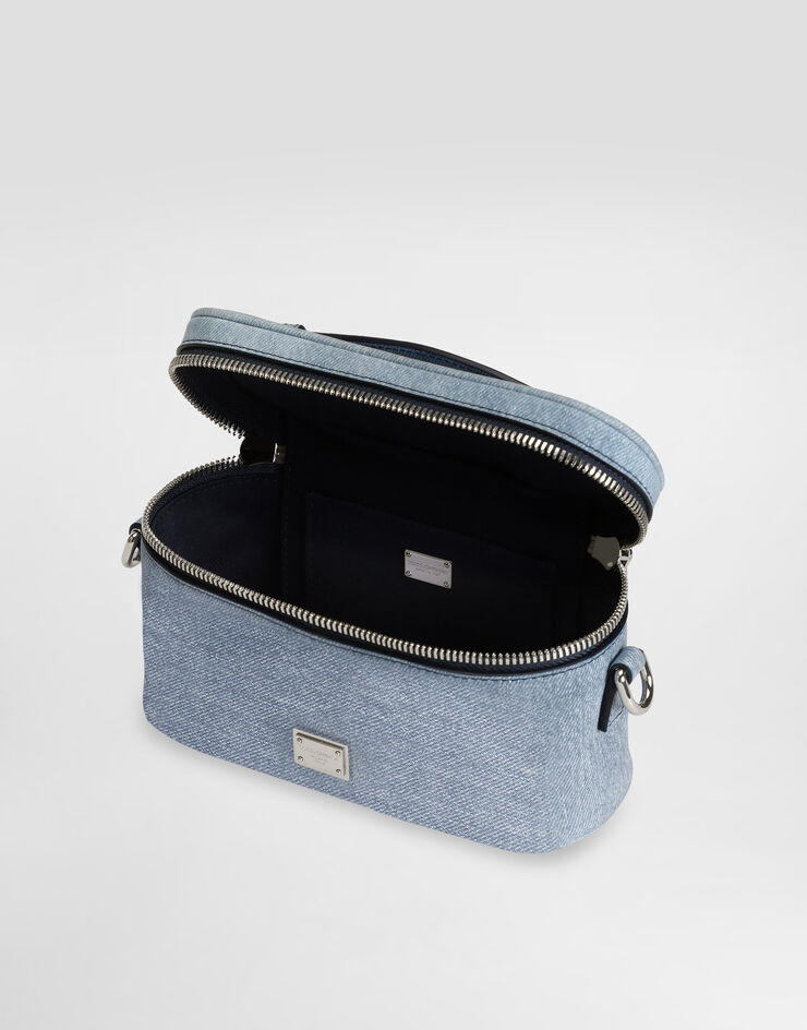 Dolce & Gabbana Atene crossbody minibag in denim nubuck Denim BP3411AY520