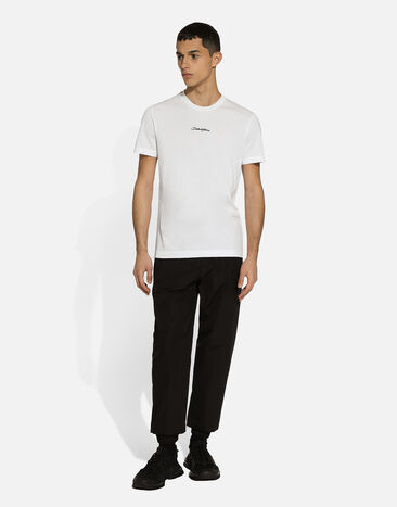 Dolce & Gabbana Cotton T-shirt with logo White G8RN8ZG7P0C