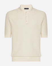 Dolce & Gabbana Cotton polo shirt with logo label White GXX46TJBSIO