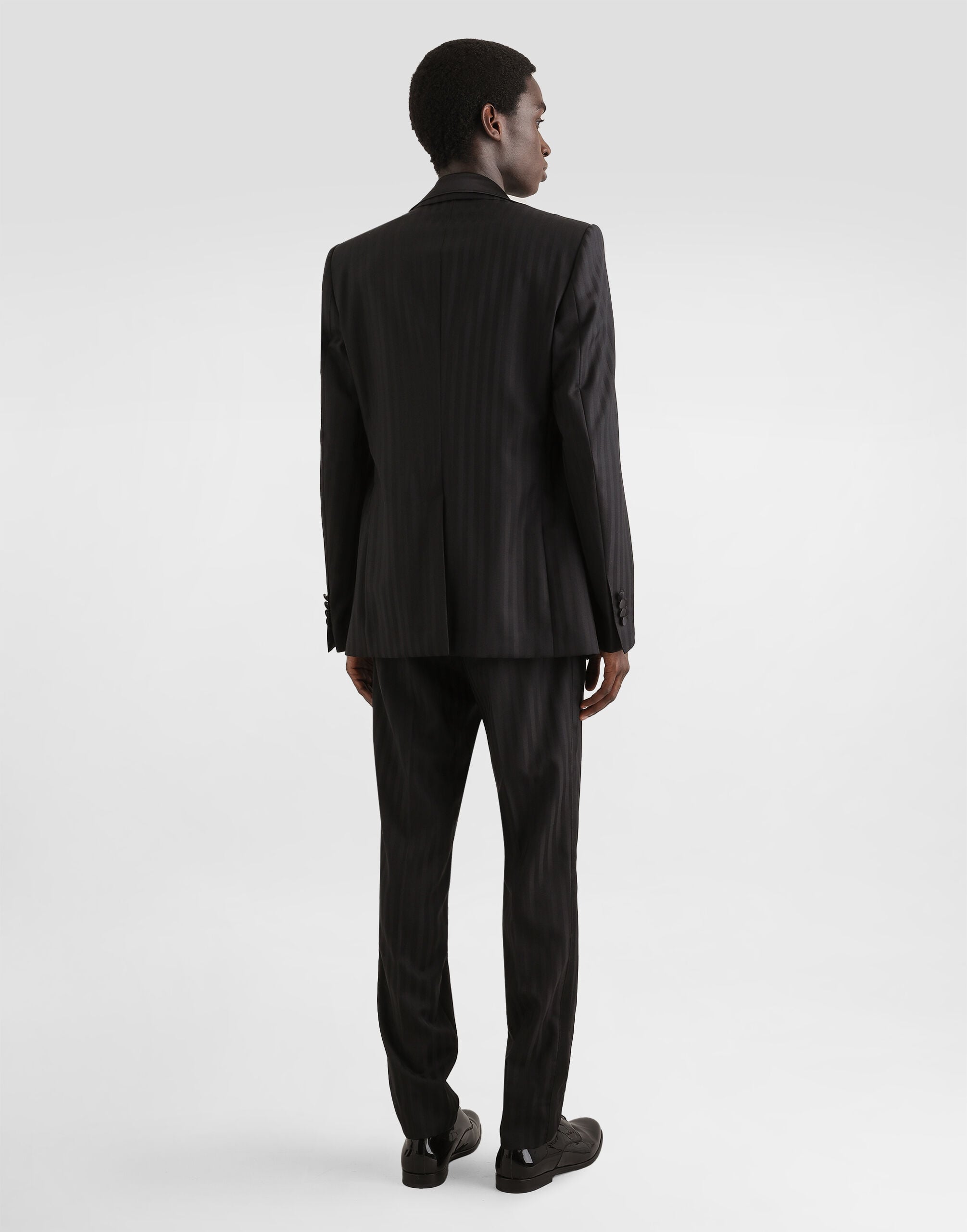 Wool pekin jacquard trousers - thumbnail 3