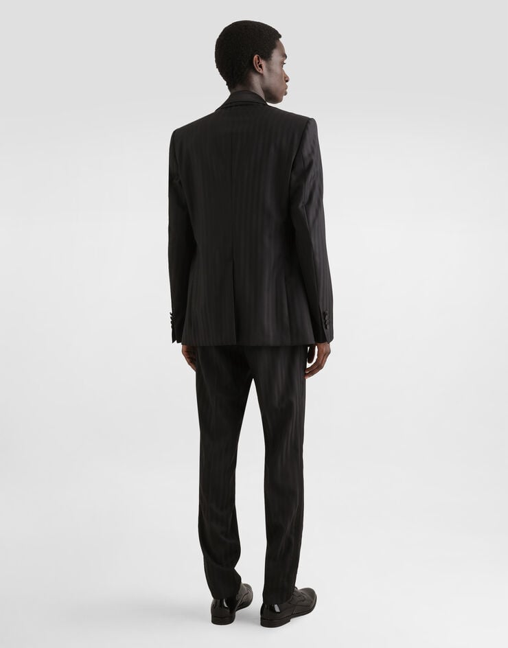 Dolce & Gabbana Wool pekin jacquard trousers Dolce & Gabbana Wool pekin jacquard trousers Black GYA5MTFR226