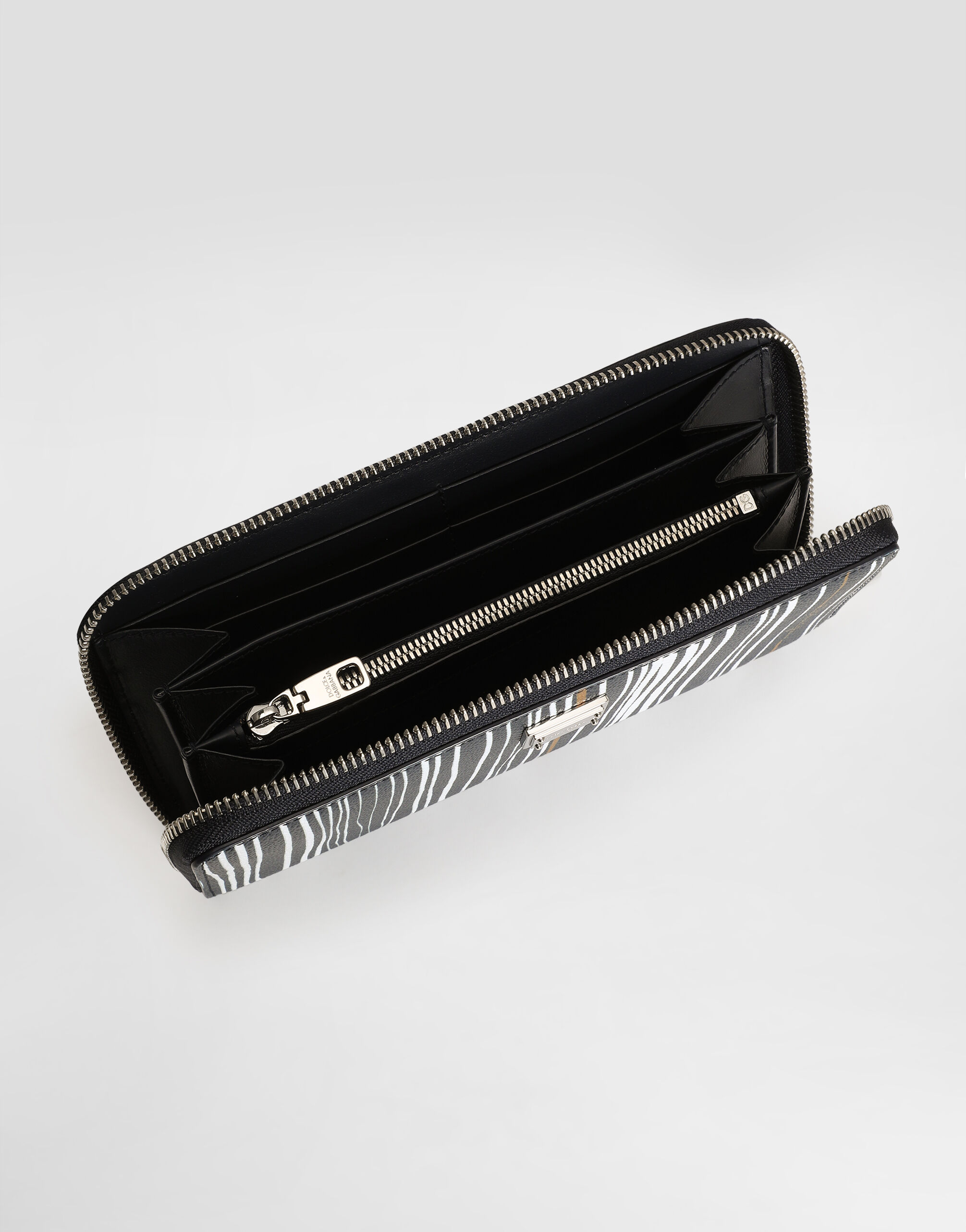 Stripe-print calfskin wallet in Multicolor for Men | Dolce&Gabbana®