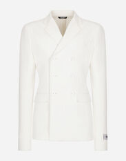 Dolce & Gabbana Fitted single-breasted stretch cotton jacket White G2NW1TFU4DV