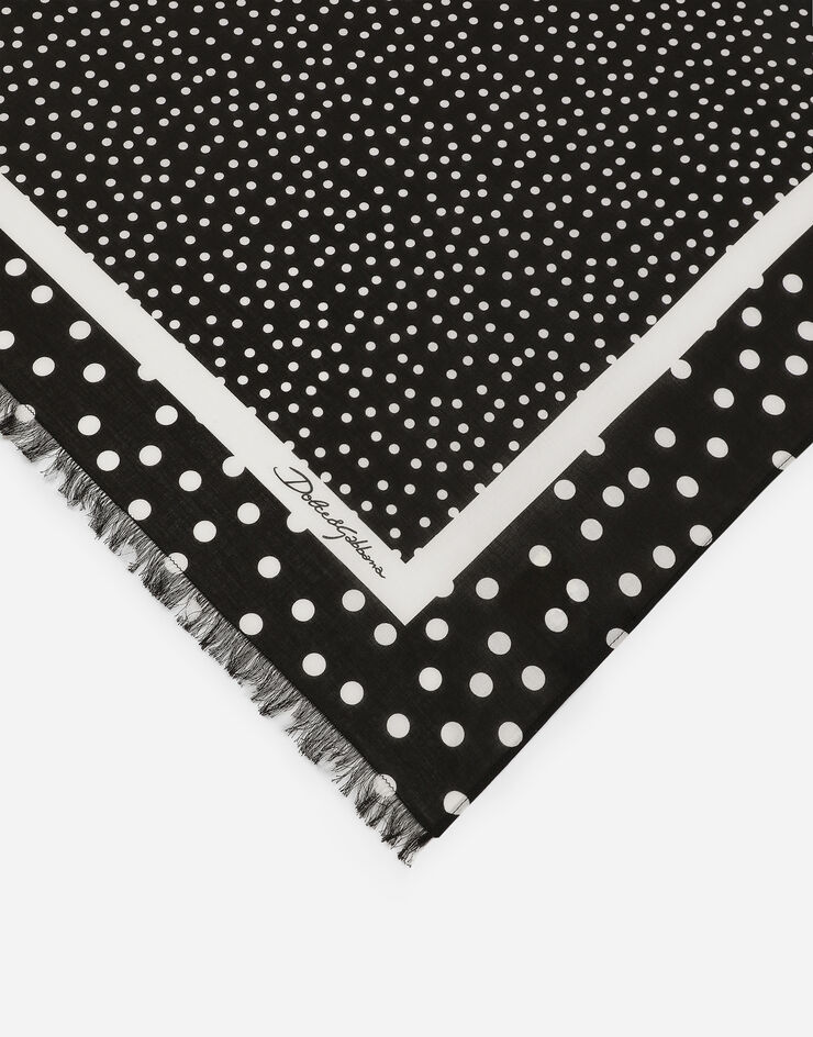 Dolce & Gabbana Cotton sarong with polka-dot print (110x190) Print O4A01JFI5IM