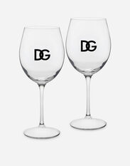Dolce & Gabbana Set 2 Wine Glasses Multicolor TCB004TCA34