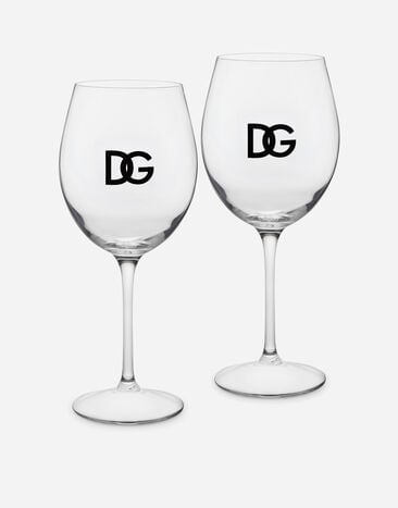 Dolce & Gabbana Set 2 Wine Glasses Multicolor TCB004TCA34