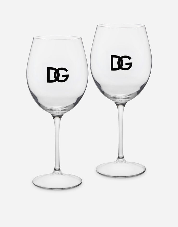 Dolce & Gabbana Set 2 Wine Glasses Multicolor TCBS08TCAI2