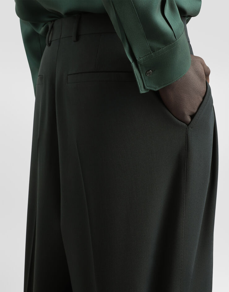 Dolce & Gabbana Micro-rib trousers Dolce & Gabbana Micro-rib trousers Green GP16NTFUBG3