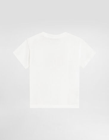 Dolce & Gabbana Small rose-print jersey t-shirt White L2JTITG7PVF