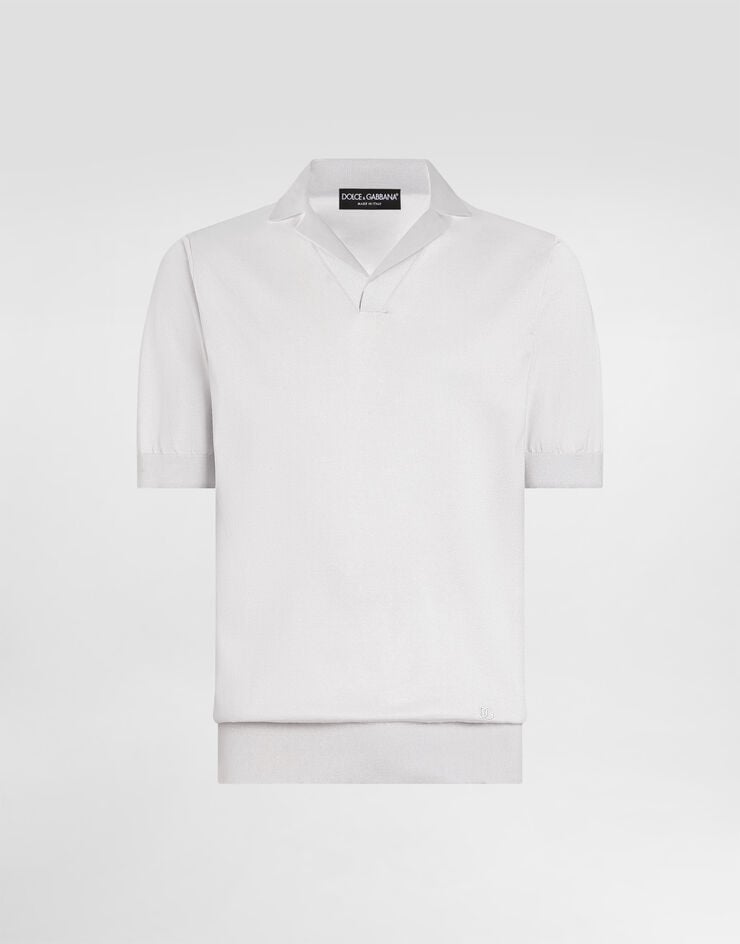 Dolce & Gabbana Silk polo shirt Grey GXZBTZJBSPK