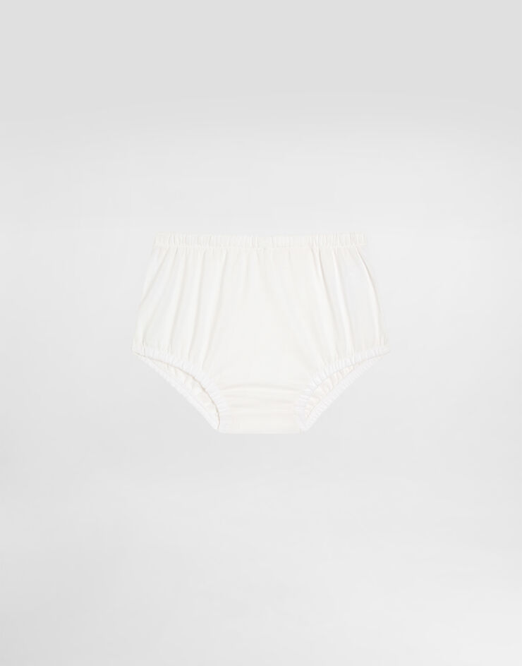 Dolce & Gabbana Hydrangea-print jersey and poplin dress Multicolor L2JDAUG7PQP