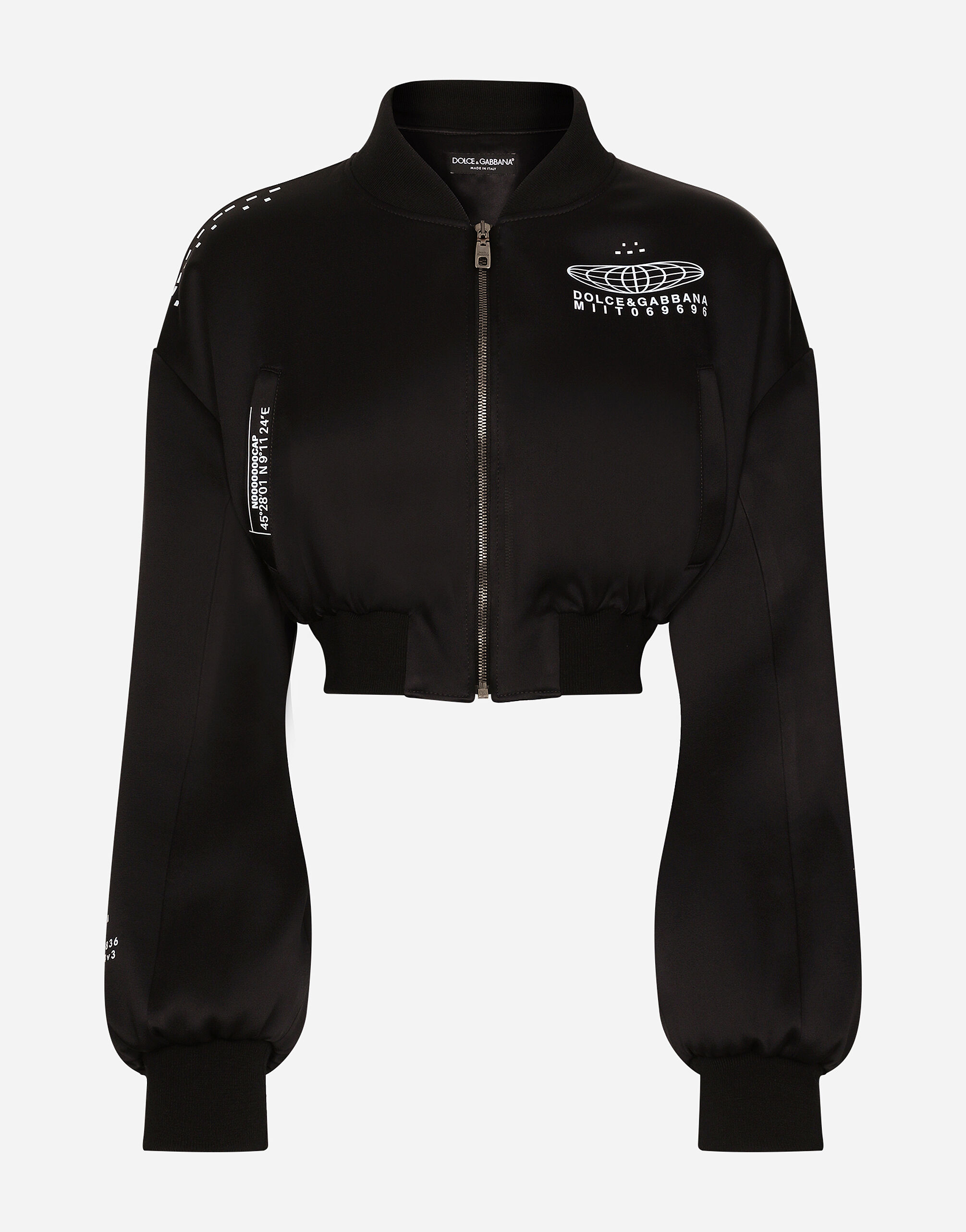 Short satin jacket sale