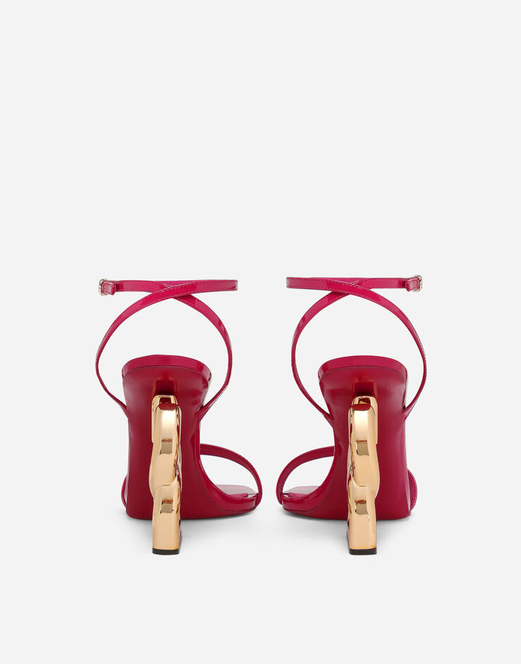Damen | Lackleder Dolce&Gabbana® aus für Sandalette 3.5 in Fuchsia