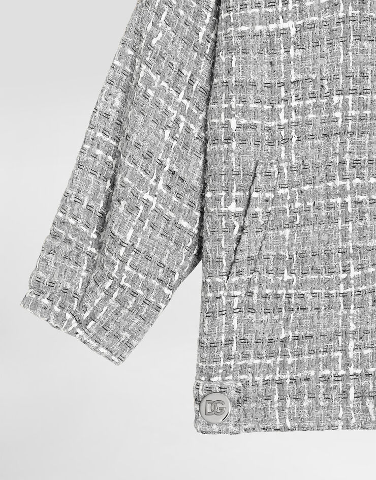 Dolce & Gabbana Veste droite en tissu bouclé lamé Multicolore L52B02FQOAB