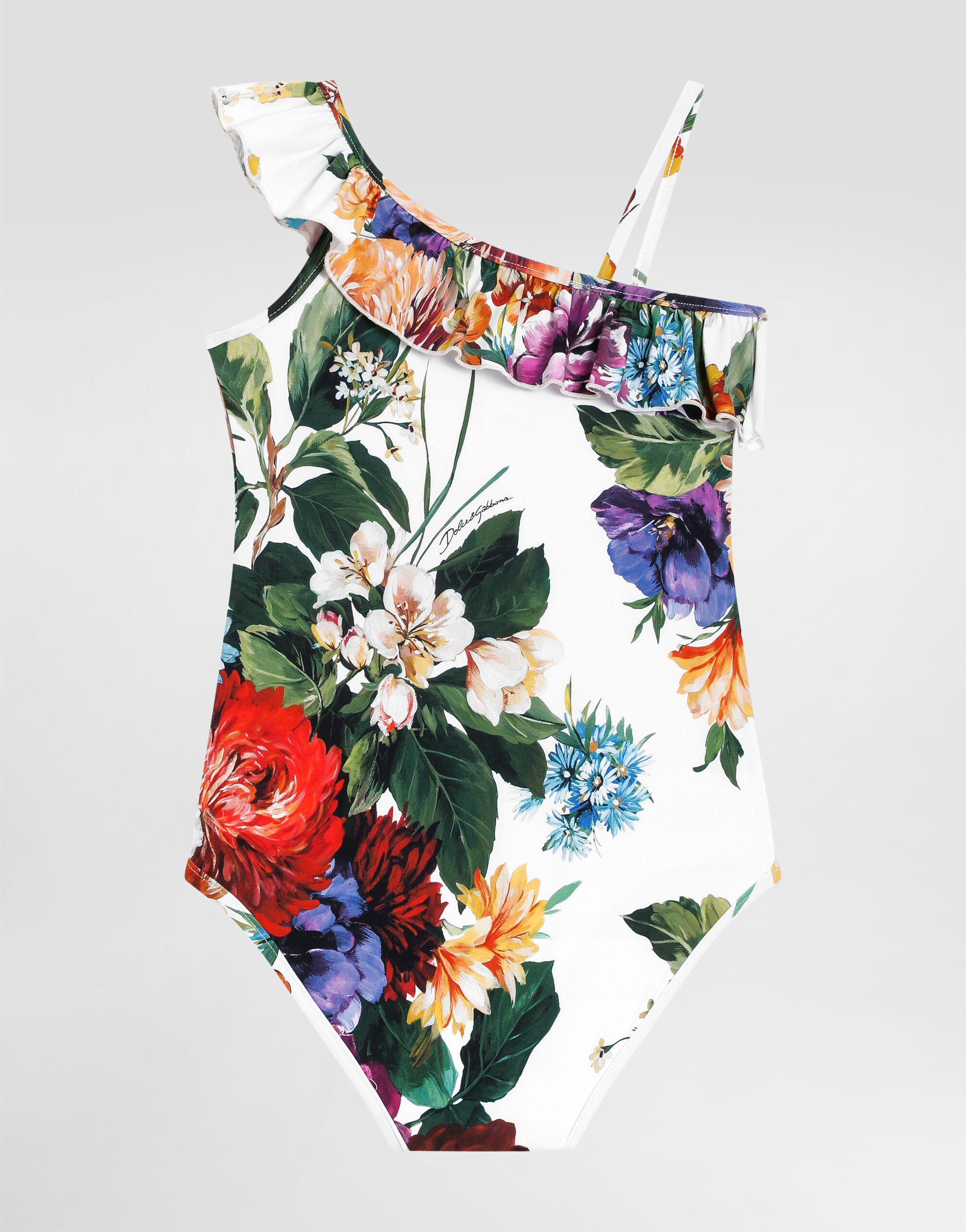 DOLCE&GABBANA フラワープリント キッズ ワンピース Flower-print one-piece swimsuit in Print for Girls | Dolce&Gabbana® US