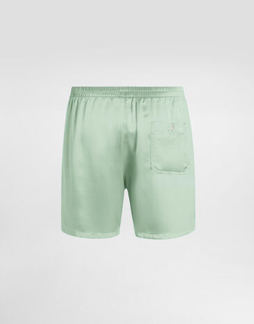 Dolce & Gabbana Silk satin boxer shorts Green M3A12TON0EC