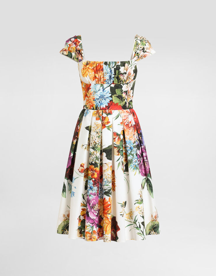 Dolce & Gabbana フラワーブーケプリント ポプリン ドレス プリ F6TVKTHS5TR