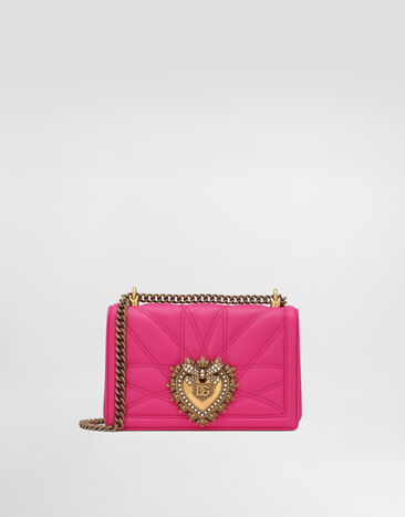 Dolce & Gabbana ディヴォーション バッグ ミディアム マトラッセナッパレザー ピンク BB7158AW437