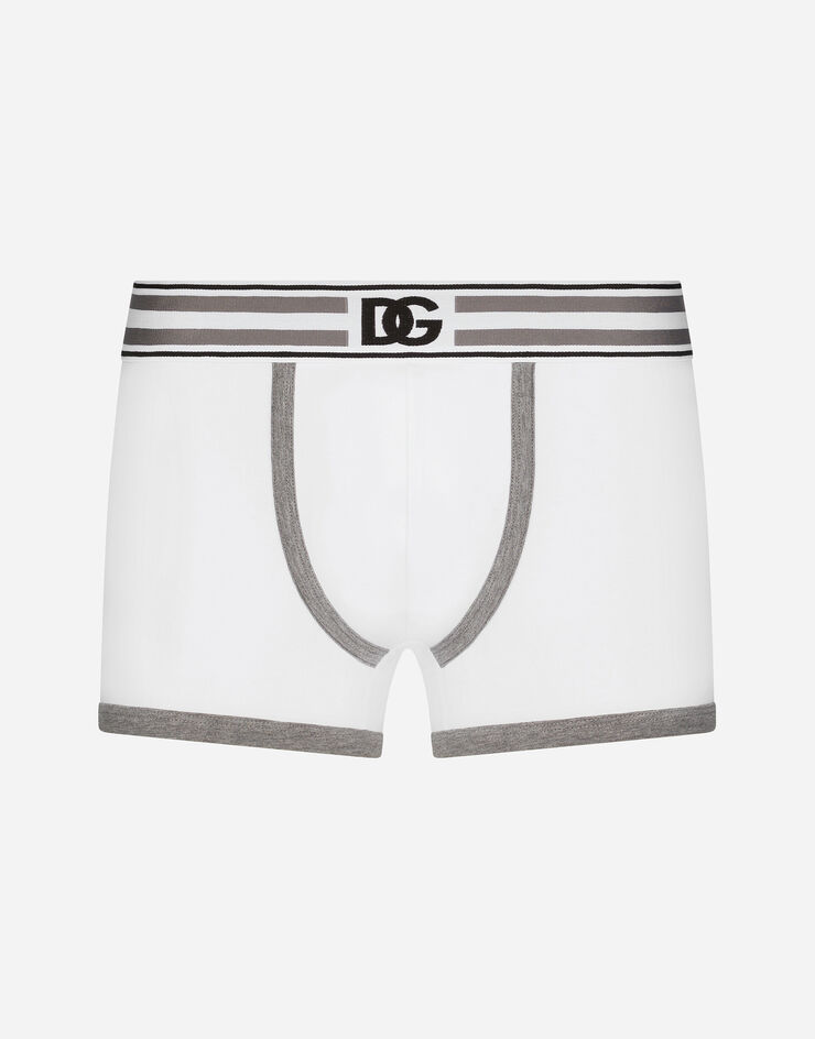 Dolce & Gabbana Bóxer regular de punto bielástico con logotipo DG Gris M4E97JFUECH