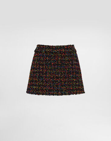 Dolce & Gabbana تنورة ميني من تويد Multicolor F4DEBTFMZA5
