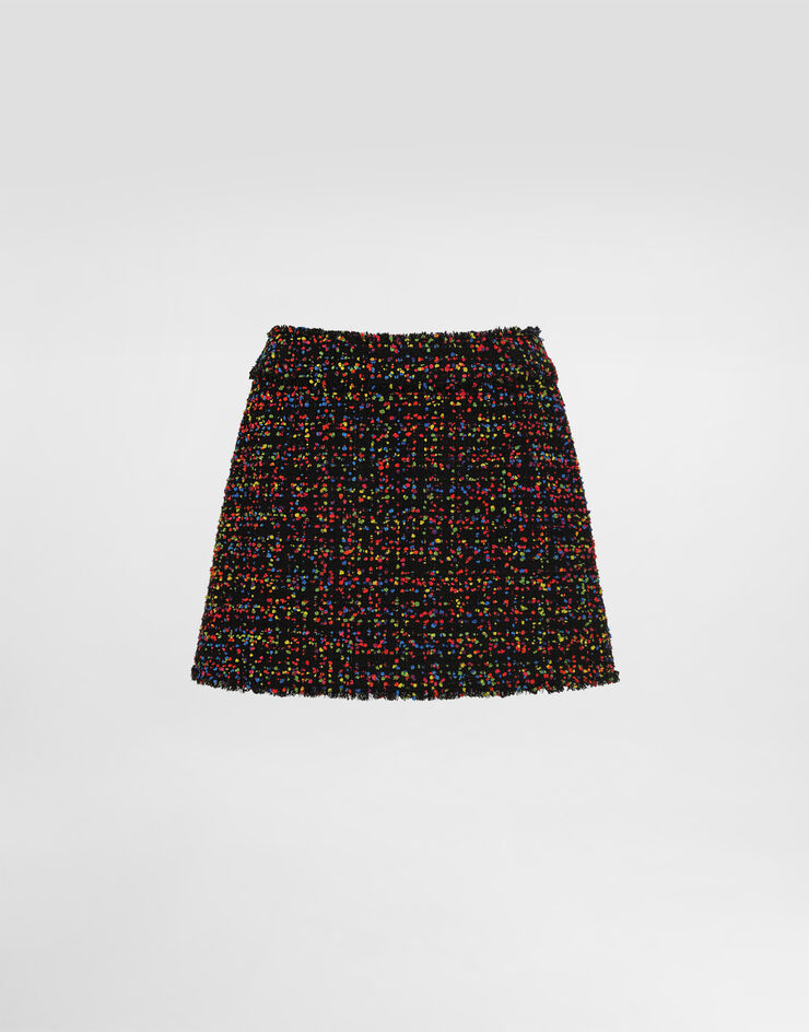 Dolce & Gabbana تنورة ميني من تويد Multicolor F4DEBTFMZA5