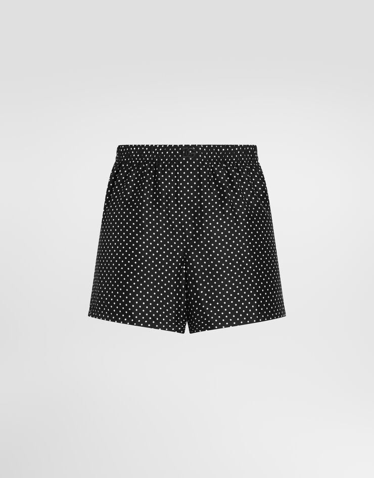 Dolce & Gabbana Short boxer en twill de soie à imprimé pois Dolce & Gabbana Short boxer en twill de soie à imprimé pois Multicolore M3A21TIS13O