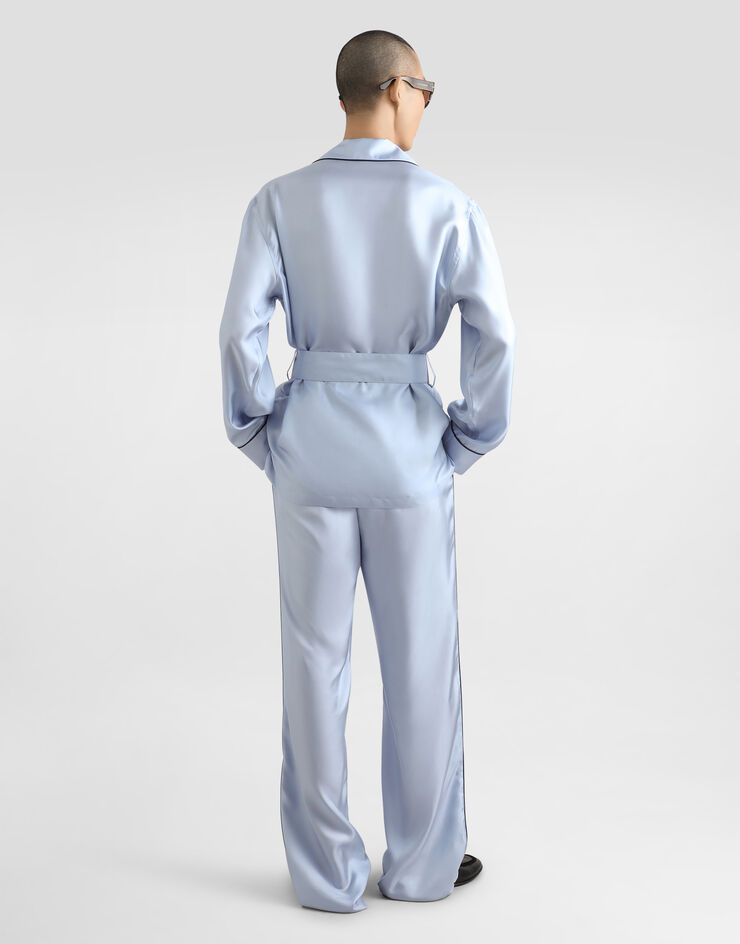 Dolce & Gabbana Silk twill trousers Azure GVRMAZFU10S