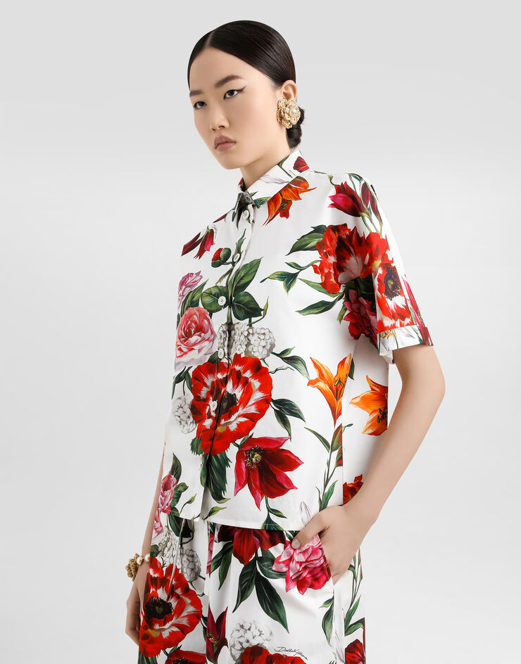 Dolce & Gabbana Flower-print shirt Print F5D68THS5TQ
