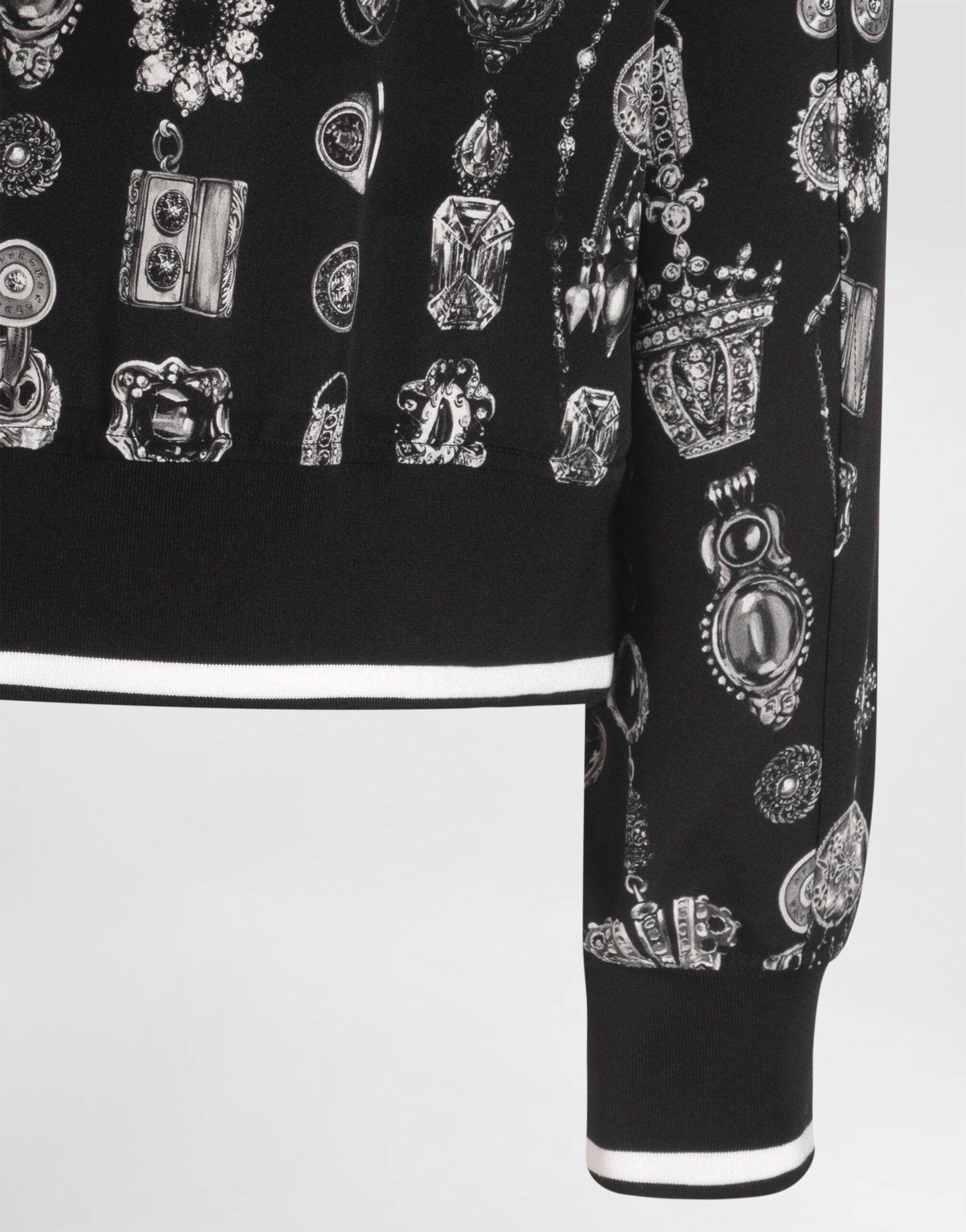 Jewel-print marocain crêpe jacket in Print for Men | Dolce&Gabbana® US