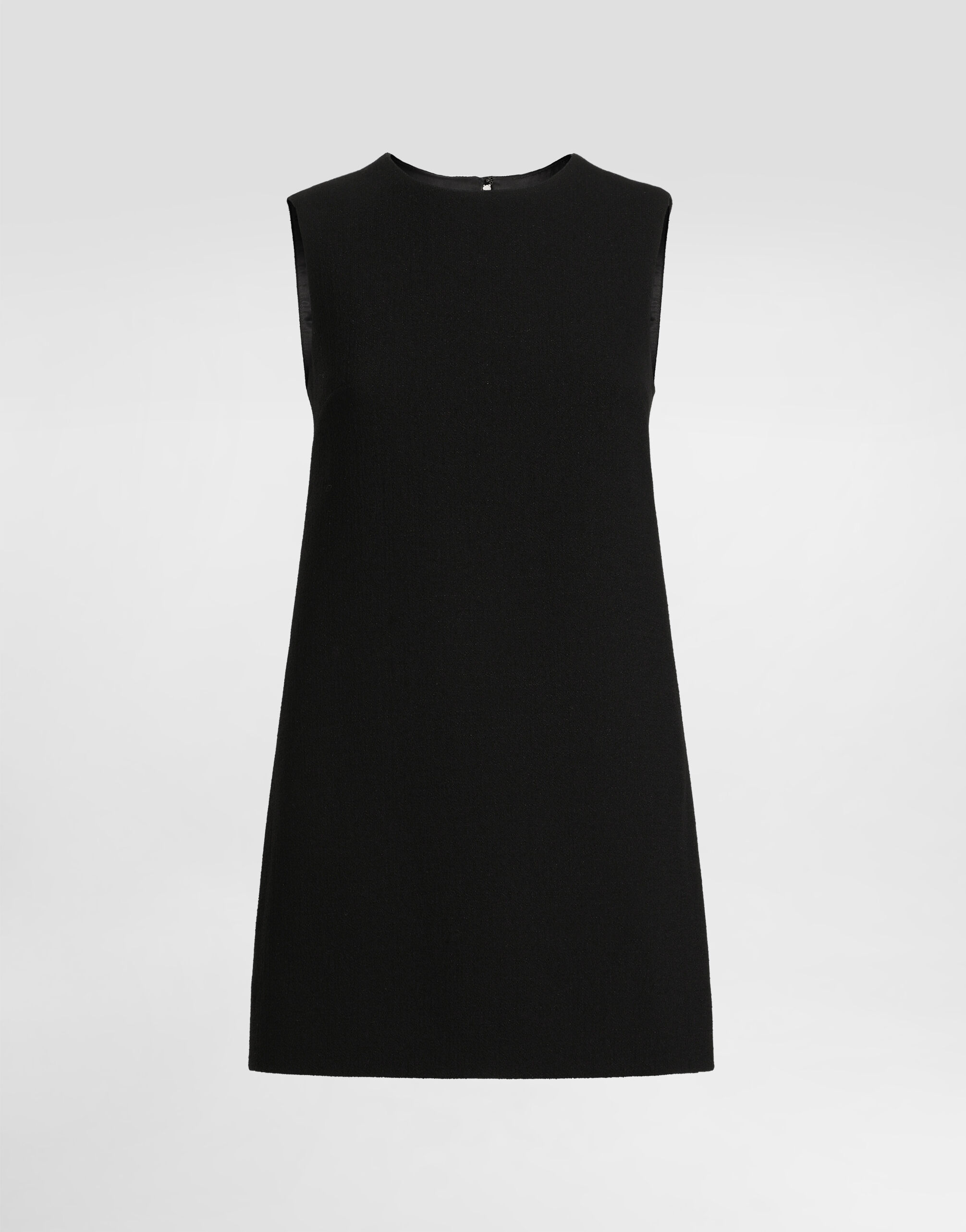 Short wool crepe A-line dress