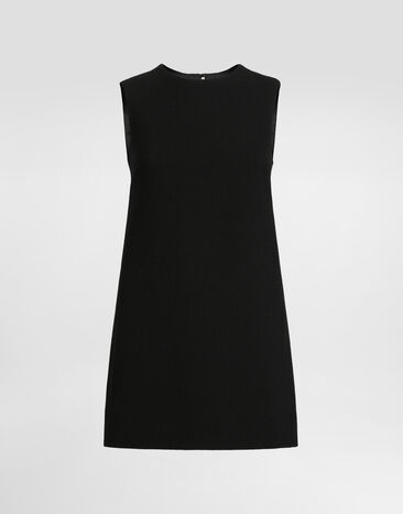 Dolce & Gabbana 羊毛绉绸 A 字短款连衣裙 黑 F6JSUTFU2TZ