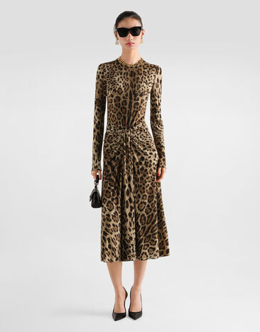 Dolce & Gabbana Leo-print viscose jersey dress Print F615DTFS8DM