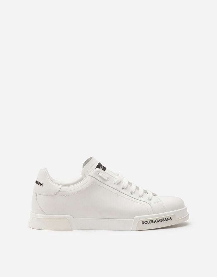 Dolce & Gabbana حذاء رياضي بورتوفينو نابا جلد العجل أبيض CS2213AA335