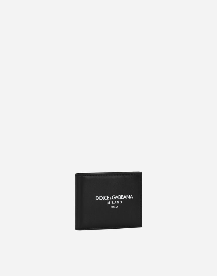 Dolce&Gabbana Cartera plegable en piel de becerro con logotipo Multicolore BP3102AN244