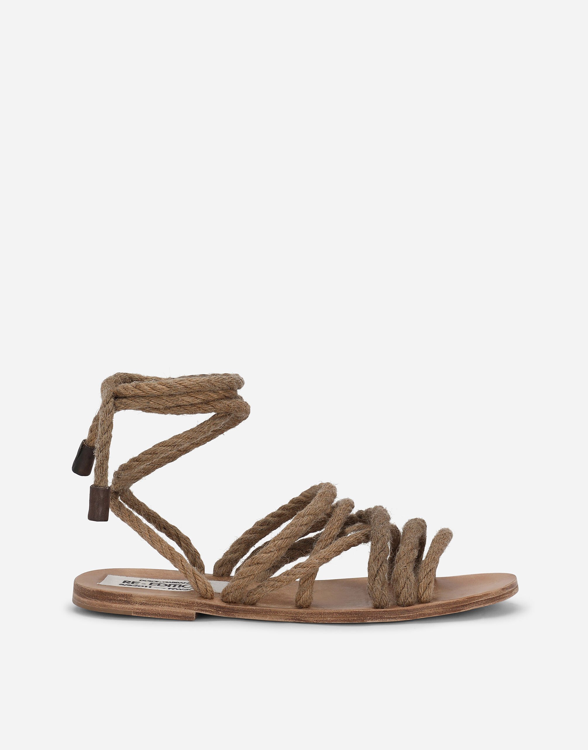 Dolce & Gabbana Cord sandals Brown A80402A4434