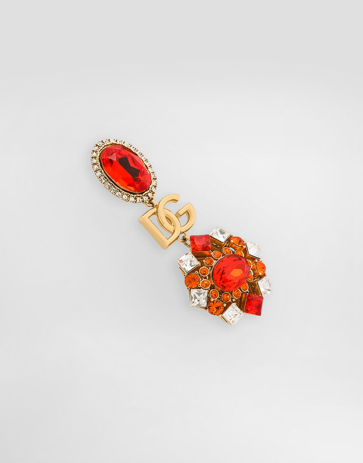 Dolce & Gabbana Clip earrings with rhinestones Dolce & Gabbana Clip earrings with rhinestones Gold WES6M4W1111