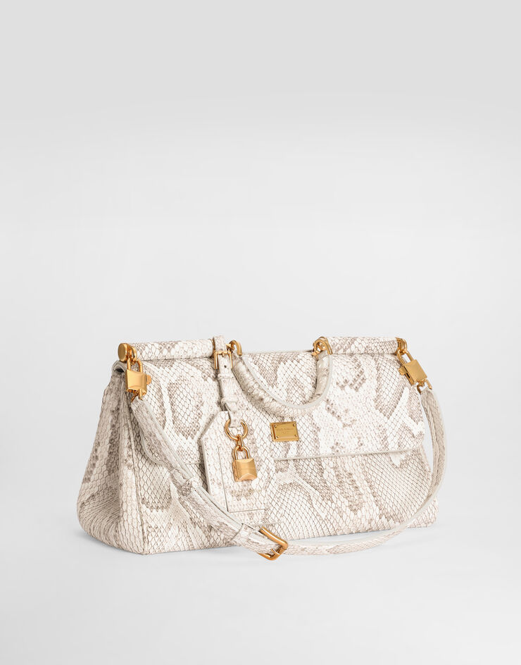 Dolce & Gabbana Bolso de mano My Sicily mediano en pitón Dolce & Gabbana Bolso de mano My Sicily mediano en pitón White BB7782B2X45