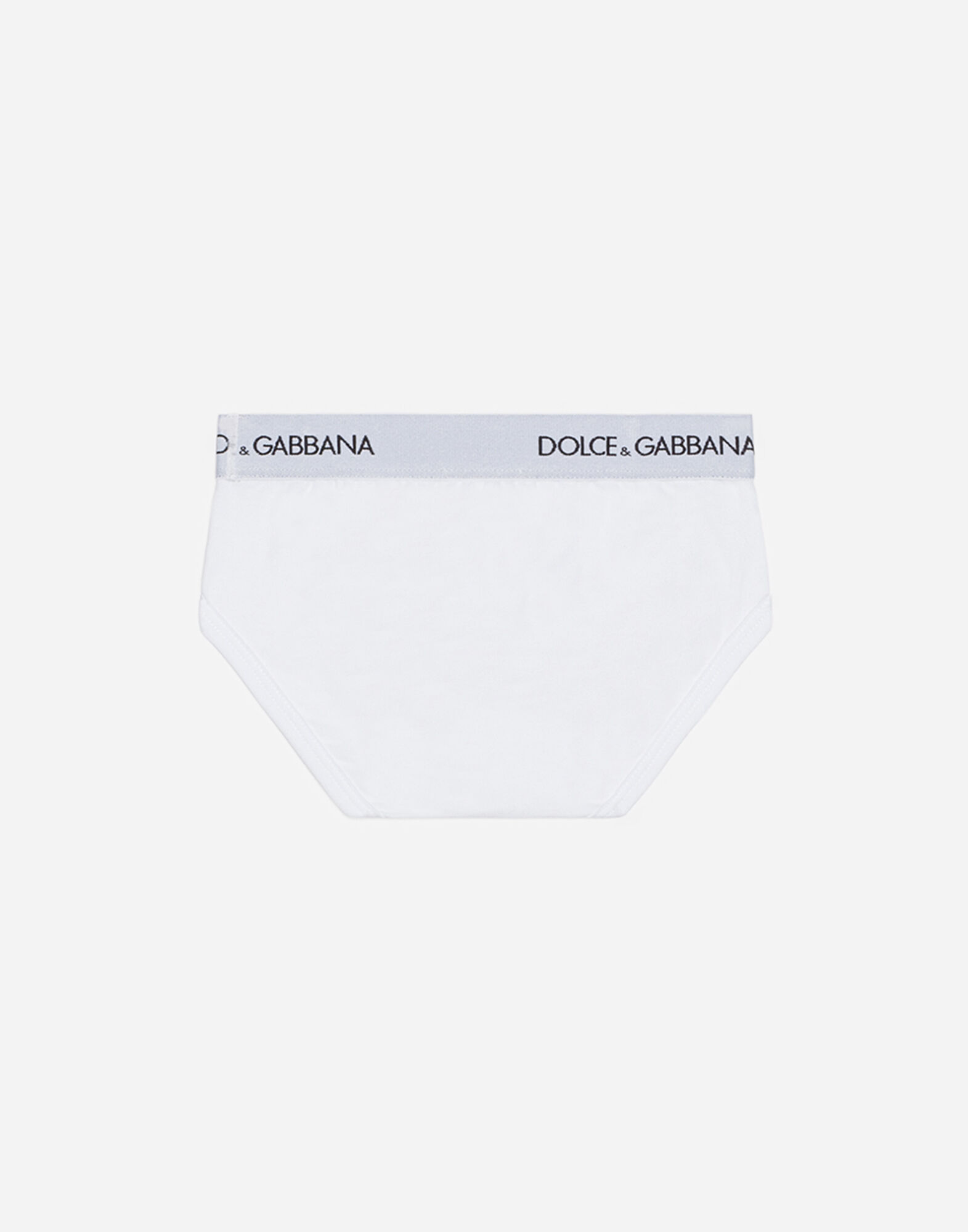 Jersey briefs two-pack with branded elastic in White for