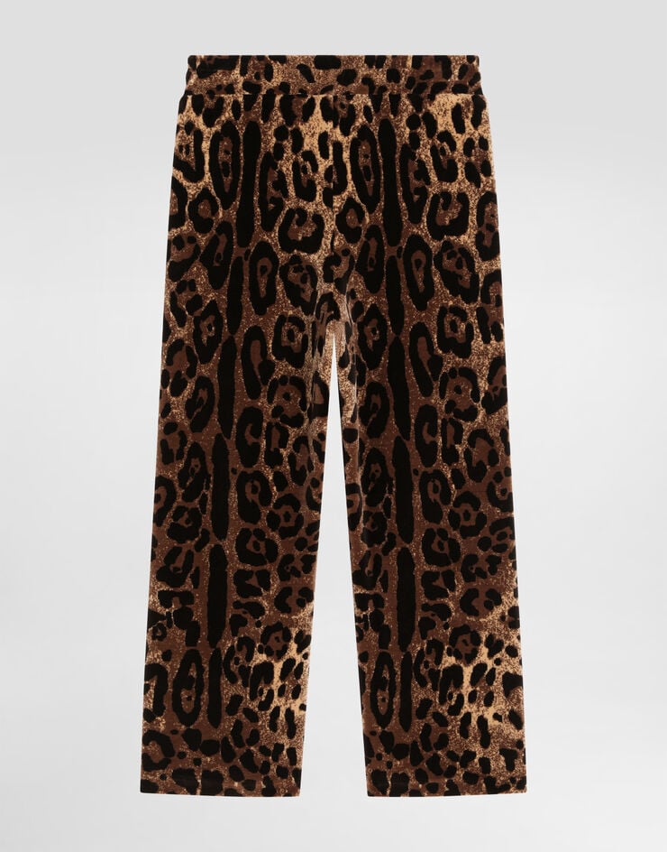 Dolce & Gabbana Leopard-print chenille jacquard trousers Multicolor L5JPH6FJ7D5