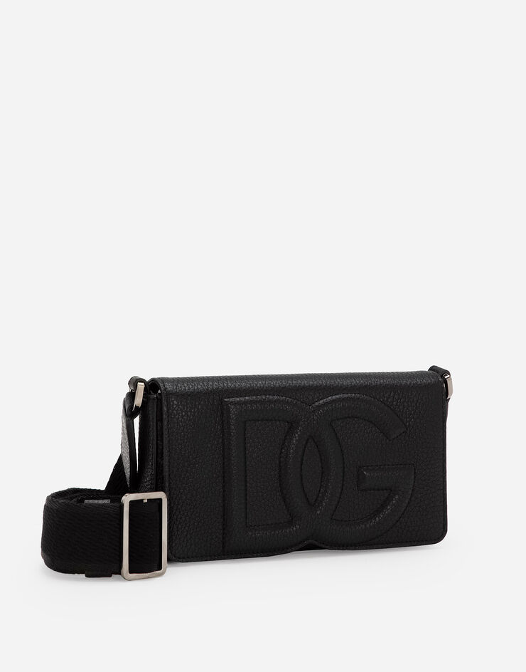 Dolce & Gabbana حقيبة صغيرة من جلد غزال أسود BP3309A8034
