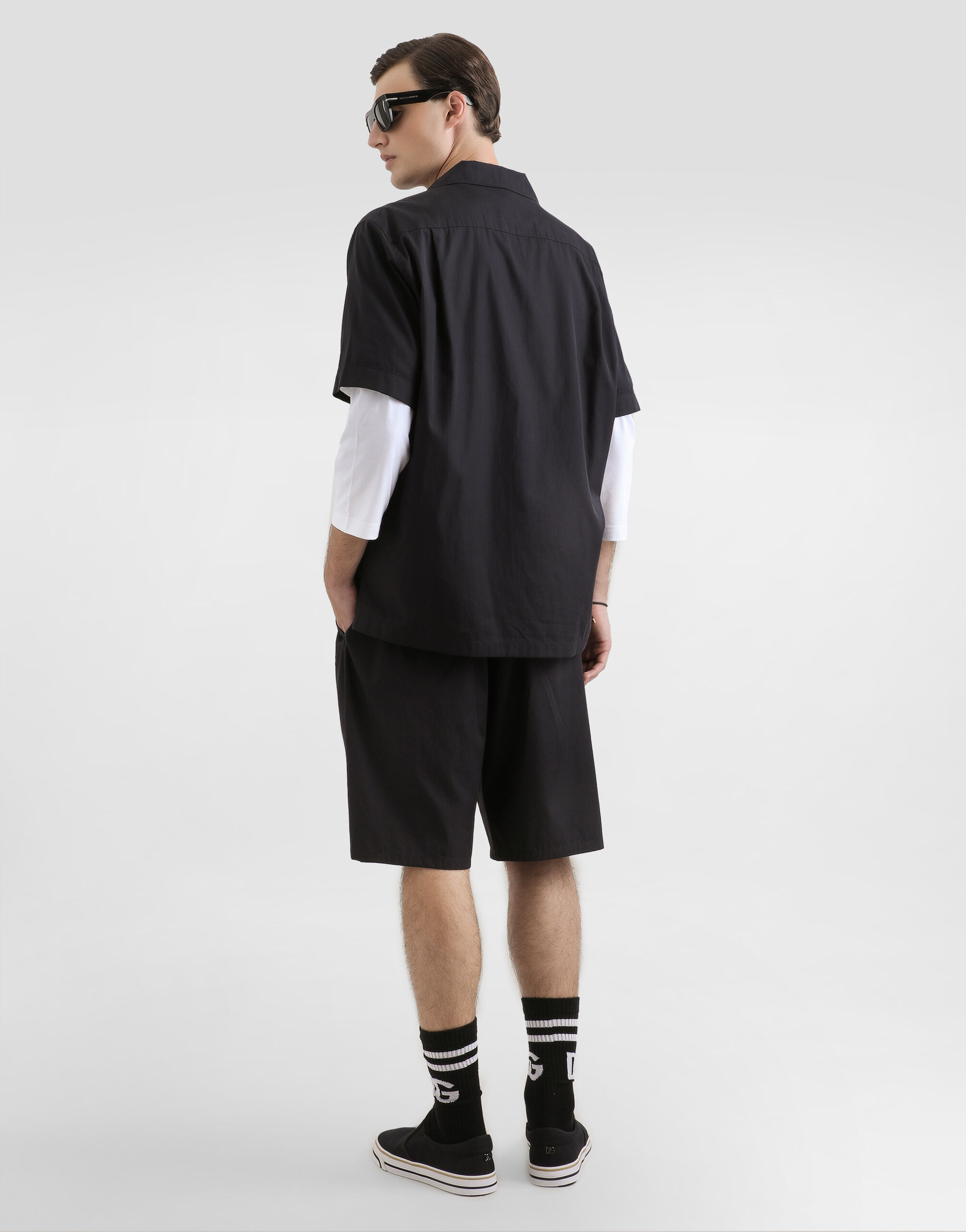 Vanity cotton bermuda shorts in Black for Men | Dolce&Gabbana® US