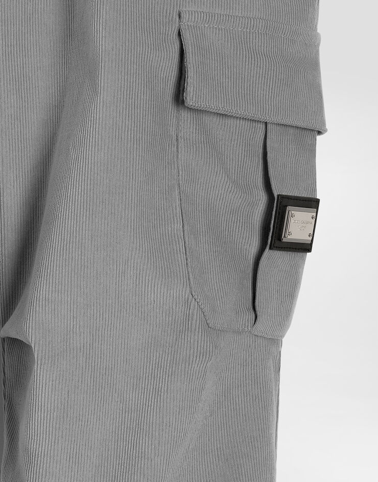 Dolce & Gabbana Corduroy cargo trousers Grey L45P24FUWFI